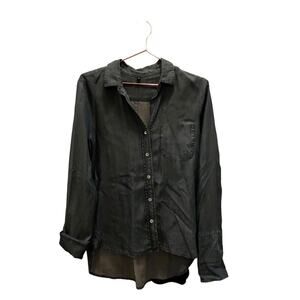 Kut From the Cloth denim chambray tencel v neck button down size small